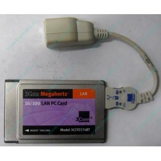 Сетевая карта для ноутбука 3COM Mehahertz 3CCFE574BT (PCMCIA) - Волгодонск